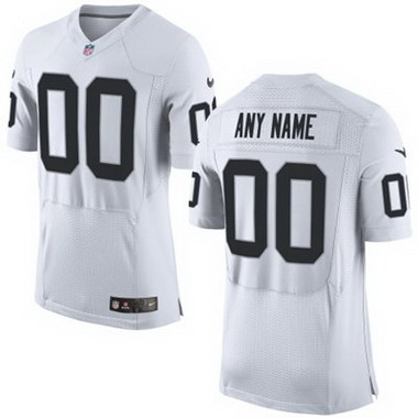Men's Las Vegas Raiders Custom Nike White Vapor F.U.S.E. Limited Jersey.