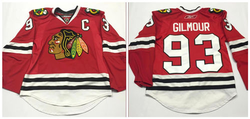 Men's Chicago Blackhawks Throwback Plyer #93 Doug Gilmour Home RED Jersey-Reebok