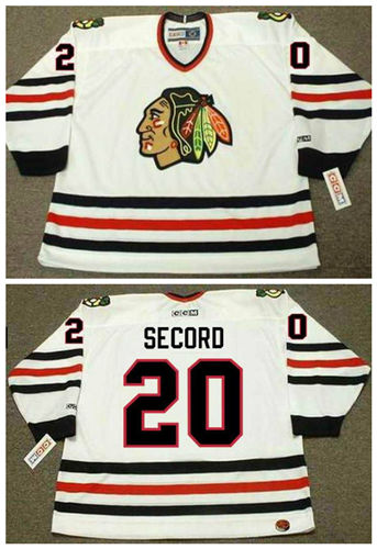 Men's Chicago Blackhawks #20 AL SECORD 1983 CCM Throwback Home NHL Hockey Jersey