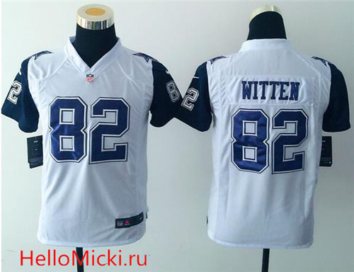 Youth Dallas Cowboys #82 Jason Witten Nike White Color Rush 2015 NFL Game Jersey