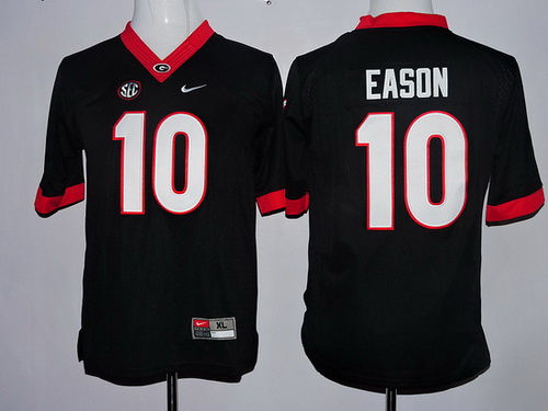 Youth Georgia Bulldogs #10 Jacob Eason Black Limited Stitched NCAA 2016 Nike College Football Jersey