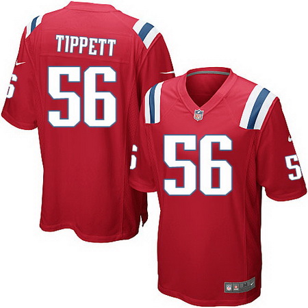 Youth New England Patriots Retired Player #56 Andre Tippett Red Stitched NFL Nike Game Jersey