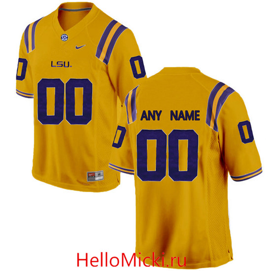 LSU Tigers Custom Nike Gold Football F.U.S.E. Limited Jersey