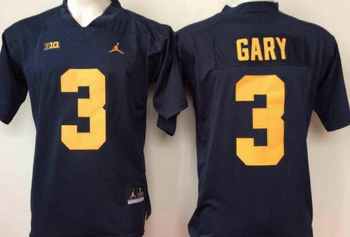 Michigan Wolverines #3 Rashan Gary Navy College Football Jersey