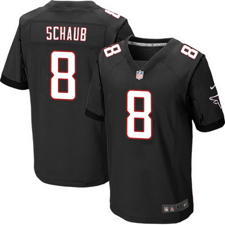 Men's Atlanta Falcons #8 Matt Schaub Black Alternate Stitched NFL Nike Elite Jersey