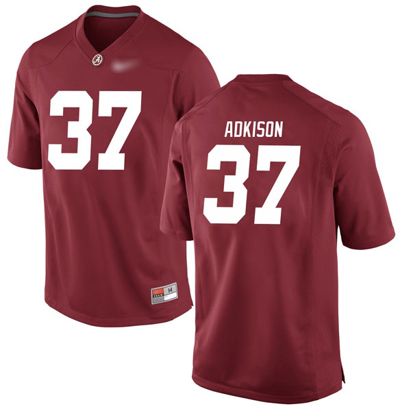 Dalton Adkison Alabama Crimson Tide Men's Jersey - #37 NCAA Crimson Game