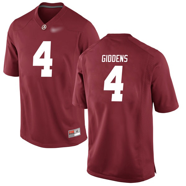 Daniel Giddens Alabama Crimson Tide Men's Jersey - #4 NCAA Crimson Game