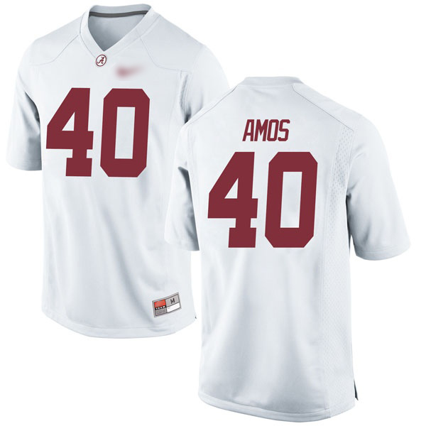Giles Amos Alabama Crimson Tide Men's Jersey - #40 NCAA White Game