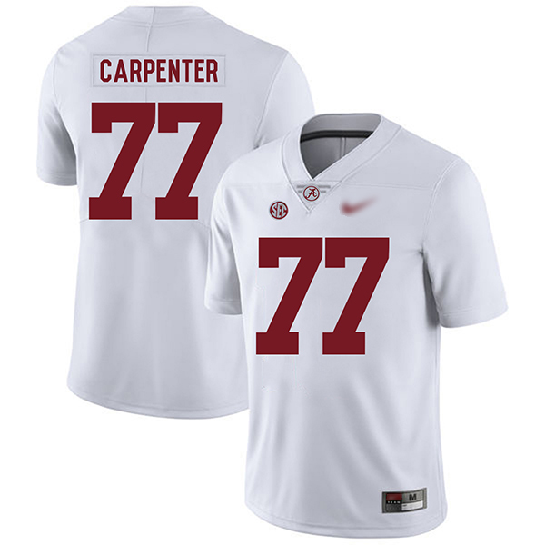 James Carpenter Alabama Crimson Tide Men's Jersey - #77 NCAA White Game Authentic