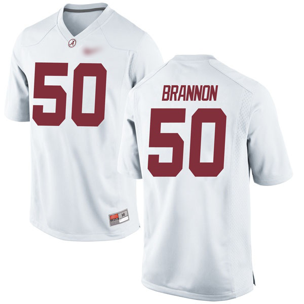 Hunter Brannon Alabama Crimson Tide Men's Jersey - #50 NCAA White Game