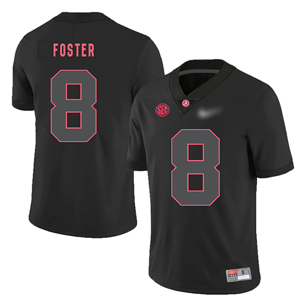 Robert Foster Alabama Crimson Tide Men's Jersey - #8 NCAA Black Game Authentic