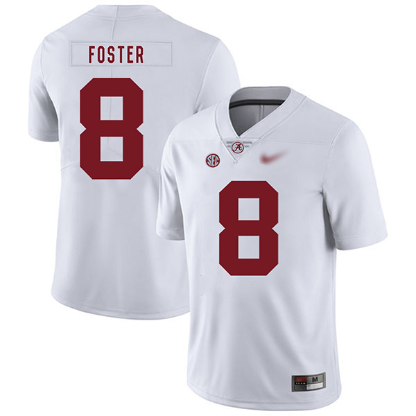 Robert Foster Alabama Crimson Tide Men's Jersey - #8 NCAA White Game Authentic
