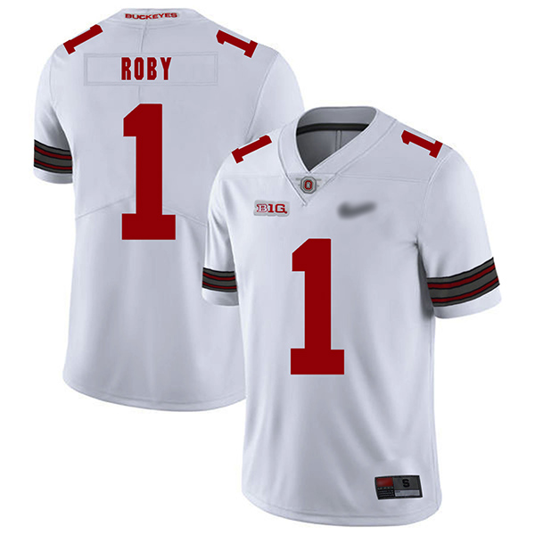 Bradley Roby Ohio State Buckeyes Men's Jersey - #1 NCAA White Replica Authentic