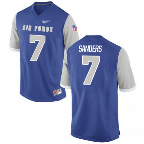 Geraud Sanders Air Force Falcons Mens Jersey - #7 NCAA Royal Game