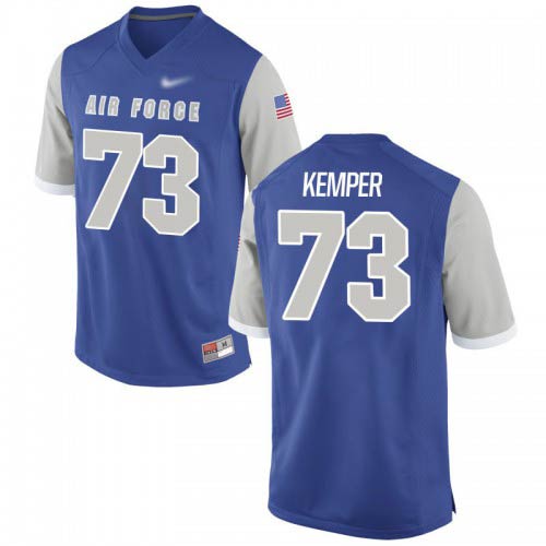 Max Kemper Air Force Falcons Mens Jersey - #73 NCAA Royal Game