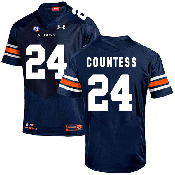 Blake Countess Auburn Tigers Men's Jersey - #24 NCAA Navy Blue Stitched Authentic