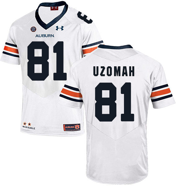 C.J. Uzomah Auburn Tigers Men's Jersey - #81 NCAA White Stitched Authentic