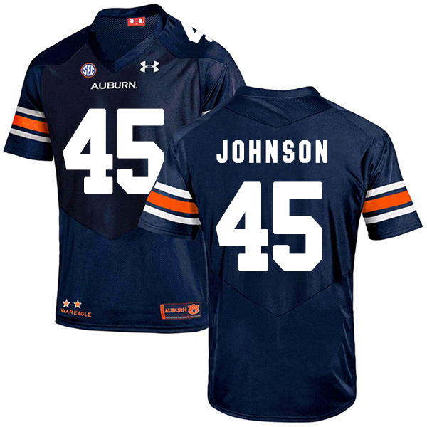 Caleb Johnson Auburn Tigers Men's Jersey - #45 NCAA Navy Blue Stitched Authentic