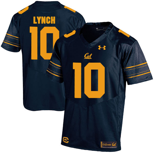 Marshawn Lynch California Golden Bears Men's Jersey - #10 NCAA Navy Blue Stitched Authentic