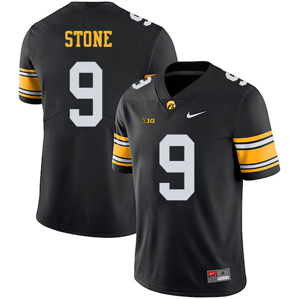 Geno Stone Iowa Hawkeyes Men's Jersey - #9 NCAA Black Stitched Nike Authentic