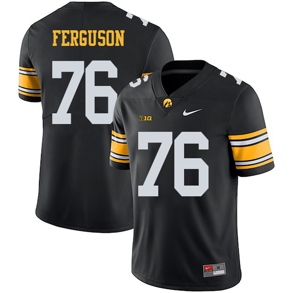 Dalton Ferguson Iowa Hawkeyes Men's Jersey - #76 NCAA Black Stitched Nike Authentic