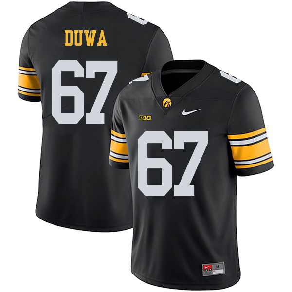Levi Duwa Iowa Hawkeyes Men's Jersey - #67 NCAA Black Stitched Nike Authentic