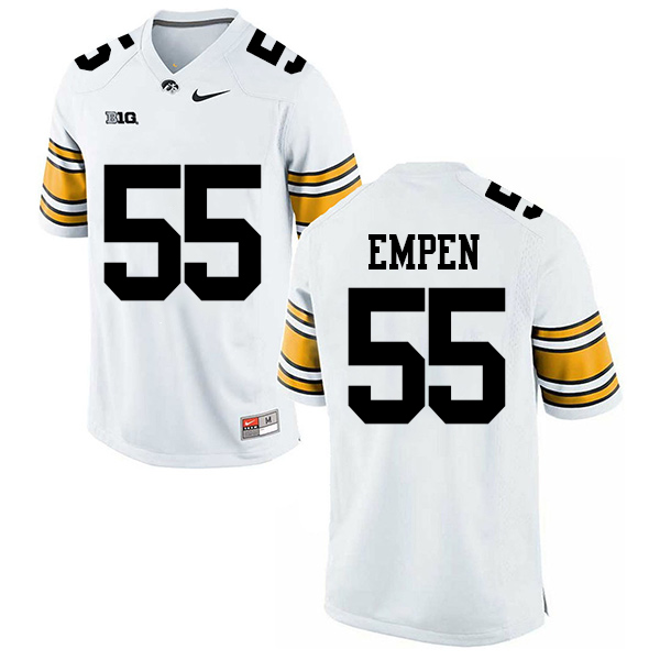Luke Empen Iowa Hawkeyes Men's Jersey - #55 NCAA White Stitched Nike Authentic