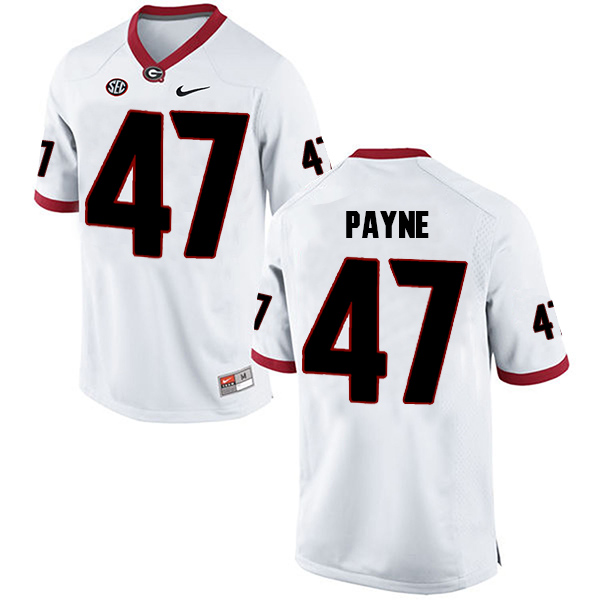 Christian Payne Georgia Bulldogs Men's Jersey - #47 NCAA White Limited Away