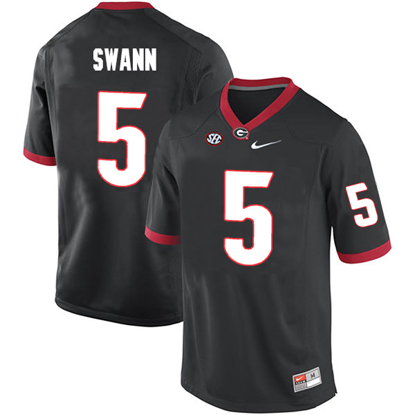 Damian Swann Georgia Bulldogs Men's Jersey - #5 NCAA Black Limited Home