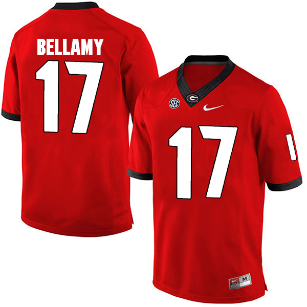 Davin Bellamy Georgia Bulldogs Men's Jersey - #17 NCAA Red Limited Home