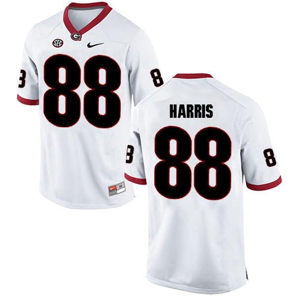 Jackson Harris Georgia Bulldogs Men's Jersey - #88 NCAA White Limited Away