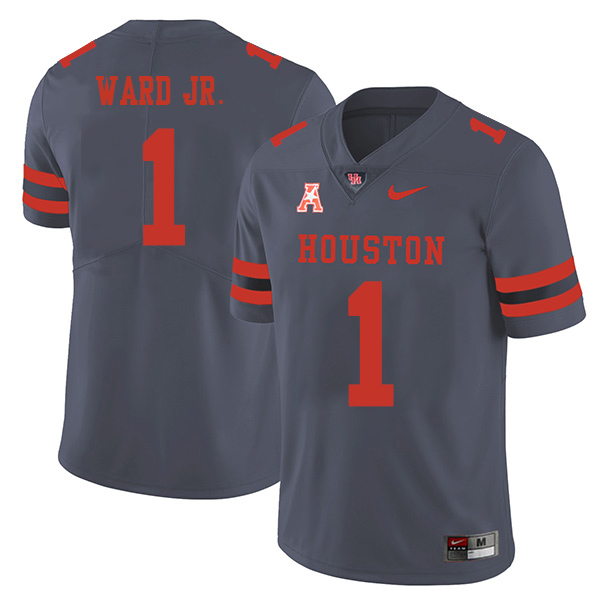 Greg Ward Jr. Houston Cougars Men's Jersey - #1 NCAA Grey Stitched Authentic