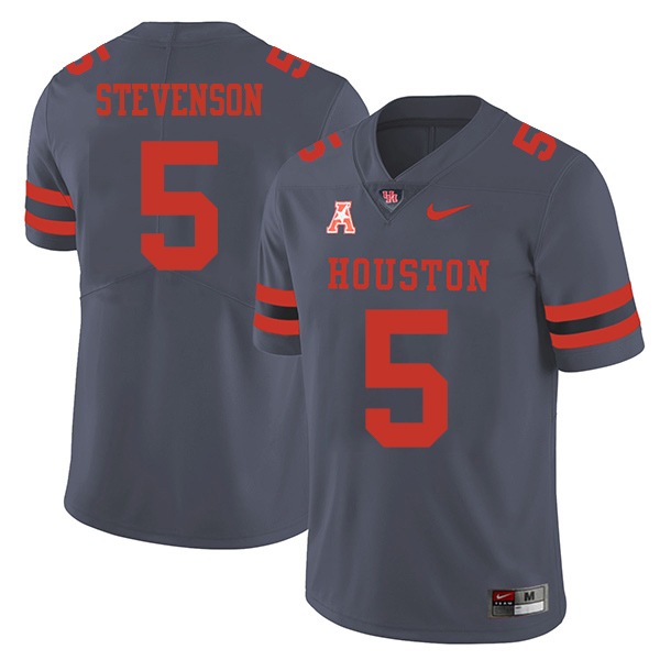 Marquez Stevenson Houston Cougars Men's Jersey - #5 NCAA Grey Stitched Authentic