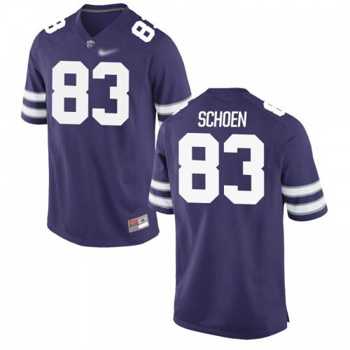 Dalton Schoen Kansas State Wildcats Men's Jersey - #83 NCAA Purple Game