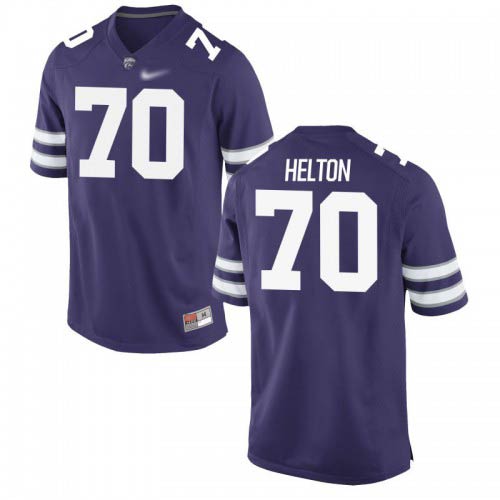 Jake Helton Kansas State Wildcats Men's Jersey - #70 NCAA Purple Game