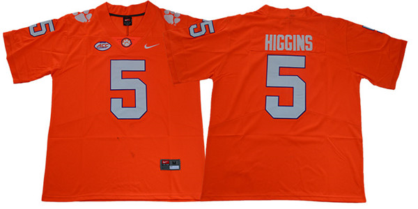 Men's Clemson Tigers #5 Tee Higgins Orange Stitched Nike NCAA Football Jersey Men's Clemson Tigers #5 Tee Higgins Orange Stitched Nike NCAA Football Jersey