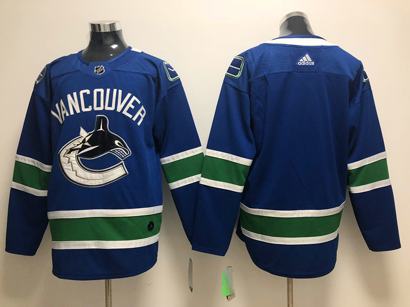 Mens Vancouver Canucks Blank adidas Home Blue Player Jersey 