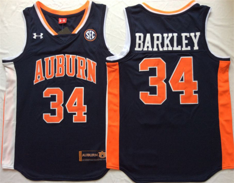 Mens Auburn Tigers #34 Charles Barkley Under Armour Navy Baskeball Jersey Mens Auburn Tigers #34 Charles Barkley Under Armour Navy Baskeball Jersey