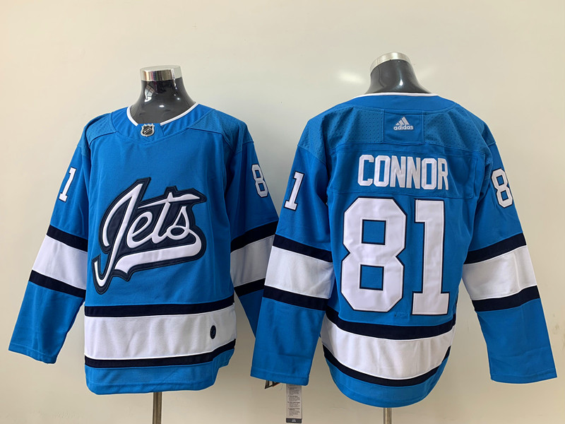 Men's Winnipeg Jets #81 Kyle Connor adidas Blue Alternate Jersey