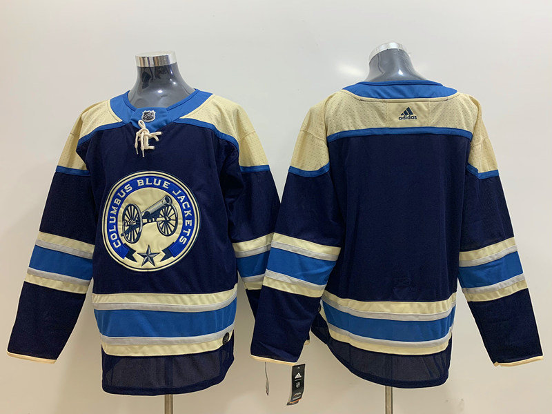 Men's Columbus Blue Jackets Blank adidas Navy ThirdJersey