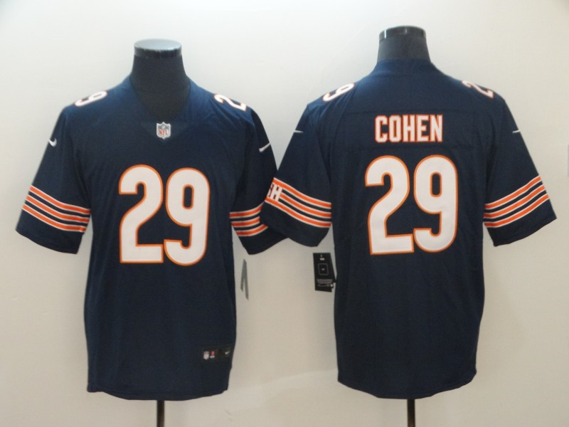 Men's Chicago Bears #29 Tarik Cohen Nike Navy Vapor Limited Footbll Jersey