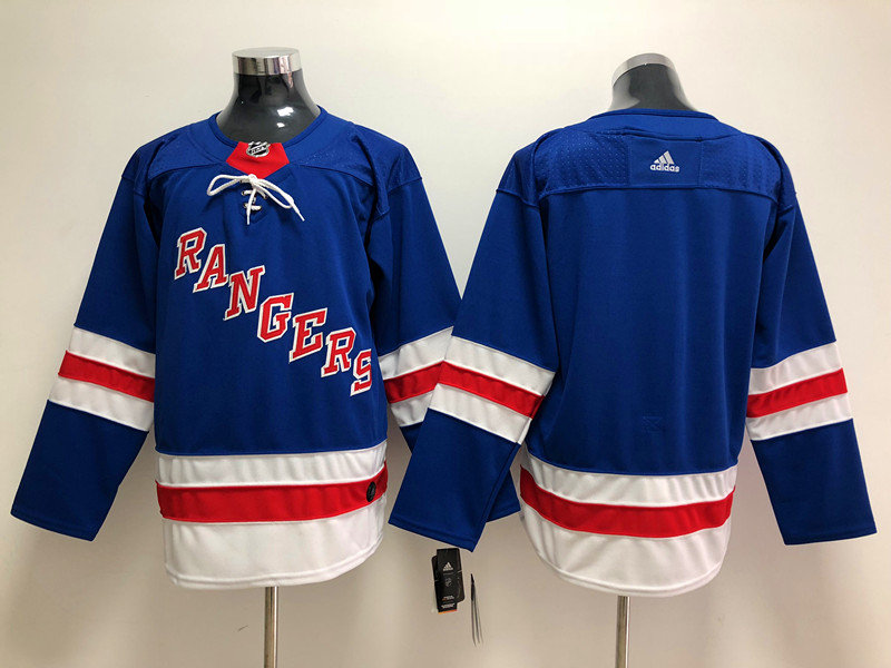 Mens New York Rangers Blank Fanatics Home Royal Blue Jersey