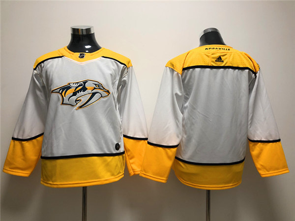 Youth Nashville Predators Blank adidas White Authentic Jersey