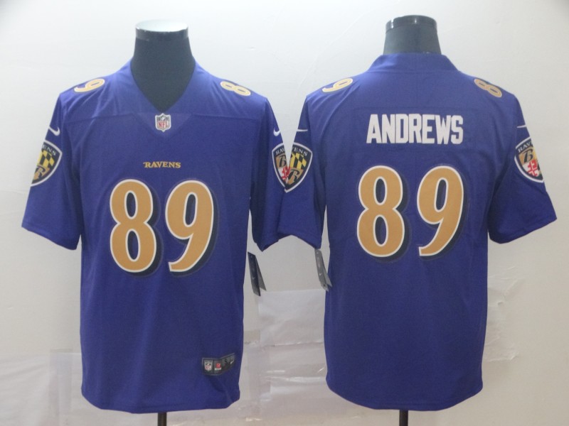Men's Baltimore Ravens #89 Mark Andrews Nike Purple Alternate Vapor F.U.S.E 2026 Next Flight Jersey