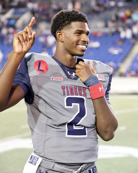 Mens Jackson State Tigers #2 Shedeur Sanders Under Armour Grey College Football Game Jersey