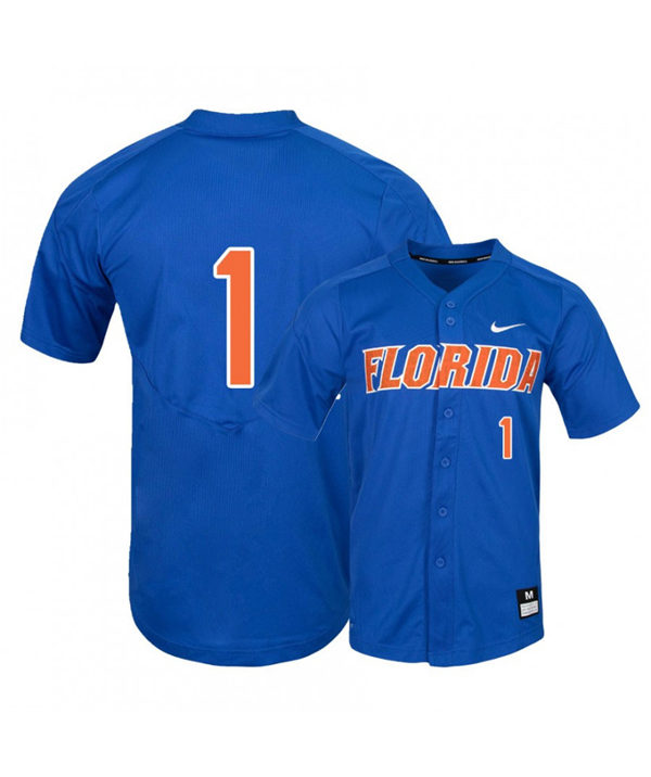 Mens Florida Gators #1 Jacob Young Nike Royal College Baseball Game Jersey