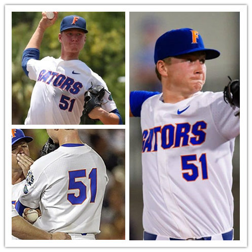 Florida Gators #51 Brady Singer Nike 2016 White Gators College Baseball Jersey