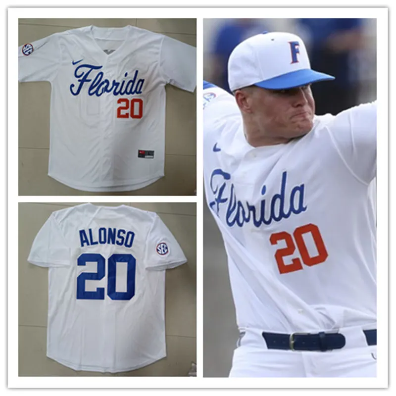 Florida Gators #20 Pete Alonso Nike 2020 White College Baseball Limited Jersey Florida Gators #20 Pete Alonso Nike 2020 White College Baseball Limited Jersey