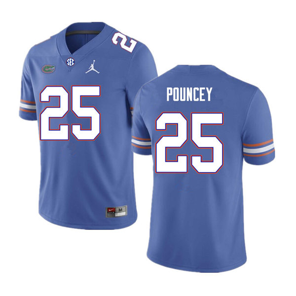 Mens Florida Gators #25 Ethan Pouncey Royal Jordan Brand College Football Game Jersey