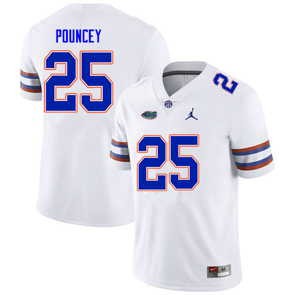 Mens Florida Gators #25 Ethan Pouncey White Jordan Brand College Football Game Jersey